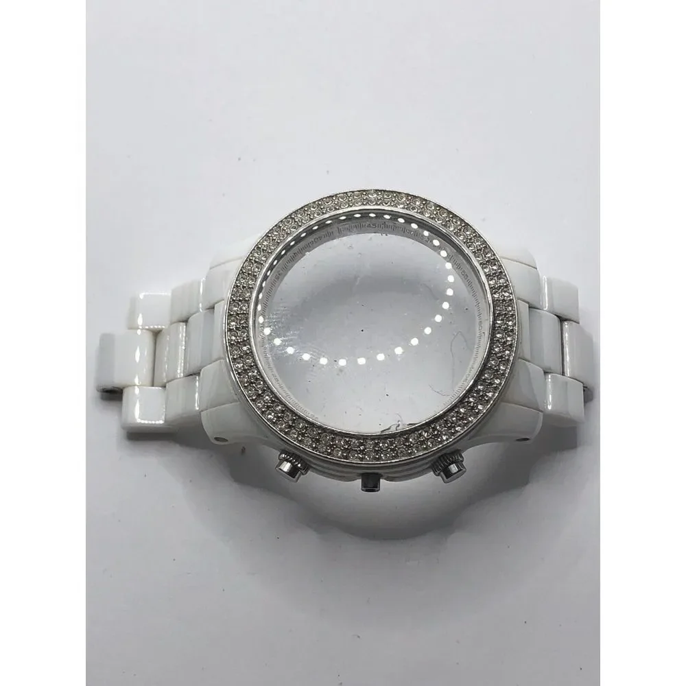 Michael Kors Watch Parts Case 40mm Partial Band White Ceramic Links 20mm GY359
